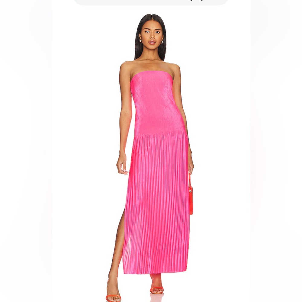 NBD Bright Pink Strapless Dress